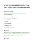 NYSTCE CST MULTI SUBJECT PART 1 241 FINAL&NewLine;PAPER COMPLETE QUESTIONS AND ANSWERS