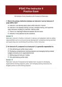 IFSAC Fire Instructor II Practice Exam