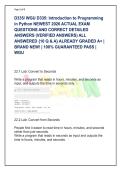 WGU D335 INTRODUCTION TO PROGRAMMING IN PYTHON OA &vert; 10 ACTUAL EXAM QUESTIONS & VERIFIED CODING ANSWERS &vert; GRADED A&plus;