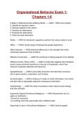 Organizational Behavior Exam 1&colon; Chapters 1-6&vert; 100&percnt; Verified&vert; 2026