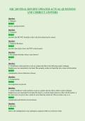MIC 205 FINAL REVIEW UPDATED ACTUAL QUESTIONS&NewLine;AND CORRECT ANSWERS