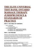 2026&sol;2027 S-Tier CMTO Jurisprudence & Standards of Practice&colon; The Elite Question Universal Test Bank &lpar;Ontario Massage Therapy&rpar;