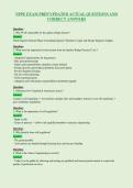 NPPE EXAM PREP UPDATED ACTUAL QUESTIONS AND&NewLine;CORRECT ANSWERS