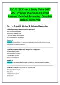 BSC 1010C Exam 1 Study Guide 2027 &vert; 200&plus; Practice Questions & Correct Answers &vert; Detailed Rationales &vert; Complete Biology Exam Prep