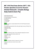 BSC 1010 Final Exam Review 2027 &vert; 150&plus; Practice Questions & Correct Answers &vert; Detailed Rationales &vert; Complete Biology Study Guide & Exam Prep