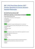 BSC 1010 Final Exam Review 2027 &vert; Practice Questions & Correct Answers &vert; Detailed Rationales&NewLine;