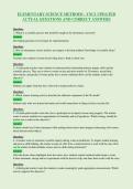 ELEMENTARY SCIENCE METHODS - YNC1 UPDATED&NewLine;ACTUAL QUESTIONS AND CORRECT ANSWERS