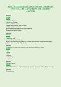 HEALTH ASSESSMENT EXAM 1 TOWSON UNIVERSITY&NewLine;UPDATED ACTUAL QUESTIONS AND CORRECT&NewLine;ANSWERS