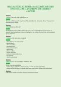 HSEC 101 INTRO TO HOMELAND SECURITY MIDTERM&NewLine;UPDATED ACTUAL QUESTIONS AND CORRECT&NewLine;ANSWERS