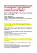 NH Counseling Jurisprudence Exam &vert; Practice Questions &NewLine;And Answers 2026&sol;2027 &vert; Complete Questions And &NewLine;Answers &lpar;Verified Answers&rpar; &vert; Exam Prep &vert; &NewLine;Comprehensive Exam Guide 2026&2027