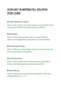 UCSD MGT 18 MIDTERM FULL SOLUTION&NewLine;STUDY GUIDE