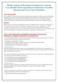 BIO201 Anatomy & Physiology I StraighterLine Academic&NewLine;Year 2026&sol;2027 Final Comprehensive Examination 70 Verified&NewLine;Questions and Correct Answer Rationales