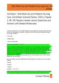 Test Bank For Safe Maternity and Pediatric Nursing Care&comma; 2nd Edition by Luanne Linnard-Palmer&comma; Gloria Haile Coats Chapter 1-38 &vert; All Chapters newest version Questions and Answers with Detailed Rationales 