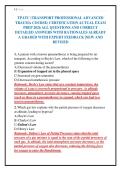 TPATC &lpar;TRANSPORT PROFESSIONAL ADVANCED&NewLine;TRAUMA COURSE&rpar; CERTIFICATION ACTUAL EXAM&NewLine;PREP 2026 ALL QUESTIONS AND CORRECT&NewLine;DETAILED ANSWERS WITH RATIONALES ALREADY&NewLine;A GRADED WITH EXPERT FEEDBACK &vert;NEW AND&NewLine;REVISED