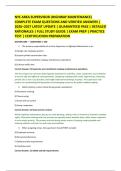 NYC AREA SUPERVISOR &lpar;HIGHWAY MAINTENANCE&rpar; &NewLine;COMPLETE EXAM QUESTIONS AND VERIFIED ANSWERS &vert; &NewLine;2026&ndash;2027 LATEST UPDATE &vert; GUARANTEED PASS &vert; DETAILED &NewLine;RATIONALES &vert; FULL STUDY GUIDE &vert; EXAM PREP &vert; PRACTICE &NewLine;TEST &vert; CERTIFICATION PREPARATION 