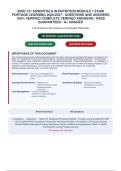 BIOD 121 ESSENTIALS IN NUTRITION MODULE 1 EXAM&NewLine;PORTAGE LEARNING 2026&sol;2027 - QUESTIONS AND ANSWERS&NewLine;100&percnt; VERIFIED COMPLETE VERIFIED ANSWERS - PASS&NewLine;GUARANTEED - A&plus; GRADED