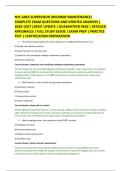 NYC AREA SUPERVISOR &lpar;HIGHWAY MAINTENANCE&rpar; &NewLine;COMPLETE EXAM QUESTIONS AND VERIFIED ANSWERS &vert; &NewLine;2026&ndash;2027 LATEST UPDATE &vert; GUARANTEED PASS &vert; DETAILED &NewLine;RATIONALES &vert; FULL STUDY GUIDE &vert; EXAM PREP &vert; PRACTICE &NewLine;TEST &vert; CERTIFICATION PREPARATION 