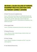OB EXAM 2 GALEN COLLEGE OF NURSING&NewLine;EXAMPREP PRACTICE QUESTIONS WITH&NewLine;100 PERCENT CORRECT ANSWERS