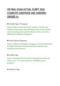 OB FINAL EXAM ACTUAL SCRIPT 2026&NewLine;COMPLETE QUESTIONS AND ANSWERS&NewLine;GRADED A&plus;&NewLine;