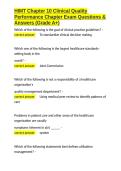 HIMT Chapter 10 Clinical Quality Performance Chapter Exam Questions & Answers &lpar;Grade A&plus;&rpar;&period;docx&NewLine;&NewLine;