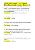 HCAD 1202 Module 1 to 4 Review Exam Questions & Answers &lpar;Grade A&plus;&rpar;&period;docx&NewLine;&NewLine;