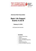 Basic Life Support Exam A & B complete questions and answers Updated 2022 &lpar;8&rpar;&period;pdf&NewLine;&NewLine;1&period; Document information