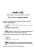 Virginia &lpar;VA&rpar; ESC Electronic&sol;Communication Service Contractor Exam Questions and Answers &vert; Latest Update&vert; Pass Guaranteed