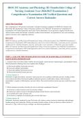BIOS 255 Anatomy and Physiology III Chamberlain College of&NewLine;Nursing Academic Year 2026&sol;2027 Examination 2&NewLine;Comprehensive Examination 100 Verified Questions and&NewLine;Correct Answer Rationales