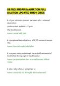OB PEDS FISDAP EVALUATION FULL&NewLine;SOLUTION UPDATED STUDY GUIDE&NewLine;