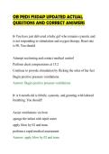 OB PEDS FISDAP UPDATED ACTUAL&NewLine;QUESTIONS AND CORRECT ANSWERS&NewLine;