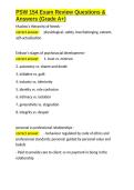 PSW 154 Exam Review Questions & Answers &lpar;Grade A&plus;&rpar;&period;docx&NewLine;&NewLine;