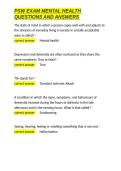 PSW EXAM MENTAL HEALTH QUESTIONS AND ANSWERS&period;docx&NewLine;&NewLine;