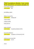 PSW Foundations Module 2 test review Exam Questions & Answers &lpar;Grade A&plus;&rpar;&period;docx&NewLine;&NewLine;