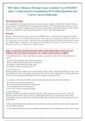 BSG Quiz 1 Business Strategy Game Academic Year 2026&sol;2027&NewLine;Quiz 1 Comprehensive Examination 20 Verified Questions and&NewLine;Correct Answer Rationales