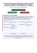 BSN HESI 266 MED SURG EXAM MEDICAL SURGICAL NURSING&NewLine;2026&sol;2027 - QUESTIONS AND ANSWERS 100&percnt; VERIFIED&NewLine;DETAILED RATIONALES - PASS GUARANTEED - A&plus; GRADED