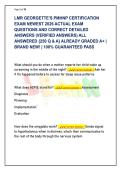 LMR GEORGETTE&rsquo;S PMHNP CERTIFICATION EXAM 2026 &vert; 250 ACTUAL EXAM QUESTIONS & VERIFIED DETAILED RATIONALES &vert; GRADED A&plus;