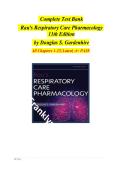 Complete Test Bank For Rau's Respiratory Care Pharmacology&comma; 11th Edition by Douglas S&period; Gardenhire All Chapters 1-23&vert; Latest&vert; A&plus; PASS