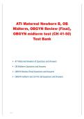 ATI Maternal Newborn B &vert; OB Midterm & OBGYN Test Bank