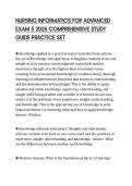 NURSING INFORMATICS FOR ADVANCED&NewLine;EXAM 5 2026 COMPREHENSIVE STUDY&NewLine;GUIDE PRACTICE SET
