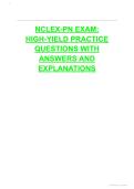 NCLEX-PN Exam High-Yield Practice Questions with Answers and Explanations &vert; Study Guide