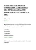 NURSING RESEARCH IN CANADA&NewLine;COMPREHENSIVE EXAMINATION TEST&NewLine;2026 CERTIFICATION EVALUATION&NewLine;RESEARCH METHODOLOGY PRACTICE&NewLine;BANK&NewLine;