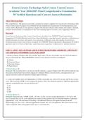 CourseCareers Technology Sales Course CourseCareers&NewLine;Academic Year 2026&sol;2027 Final Comprehensive Examination&NewLine;50 Verified Questions and Correct Answer Rationales