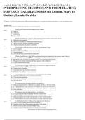 Test Bank for Advanced Assessment&colon; Interpreting Findings and Formulating Differential Diagnoses 4th Edition &ndash; Goolsby & Grubbs