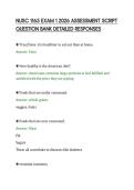 NUSC 1165 EXAM 1 2026 ASSESSMENT SCRIPT&NewLine;QUESTION BANK DETAILED RESPONSES&NewLine;