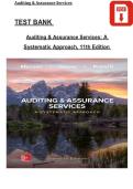 Auditing & Assurance Services&colon; A Systematic Approach 11th Edition &vert; Test Bank &vert; Questions & Answers