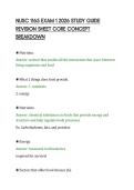 NUSC 1165 EXAM 1 2026 STUDY GUIDE&NewLine;REVISION SHEET CORE CONCEPT&NewLine;BREAKDOWN