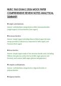 NUSC 1165 EXAM 2 2026 MOCK PAPER&NewLine;COMPREHENSIVE REVIEW NOTES ANALYTICAL&NewLine;SUMMARY