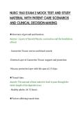 NUSC 1165 EXAM 2 MOCK TEST AND STUDY&NewLine;MATERIAL WITH PATIENT CARE SCENARIOS&NewLine;AND CLINICAL DECISION-MAKING&NewLine;