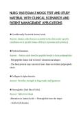 NUSC 1165 EXAM 3 MOCK TEST AND STUDY&NewLine;MATERIAL WITH CLINICAL SCENARIOS AND&NewLine;PATIENT MANAGEMENT APPLICATIONS&NewLine;