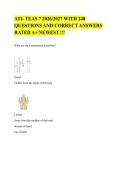 ATI- TEAS 7 2026&sol;2027 WITH 248 &NewLine;QUESTIONS AND CORRECT ANSWERS &NewLine;RATED A&plus; NEWEST &excl;&excl;&excl;